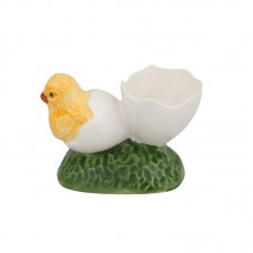 EGG HOLDER WITH A CHICKEN IN EGGSHELL